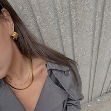 Load image into Gallery viewer, Triple Maah Gold Hoop Earrings